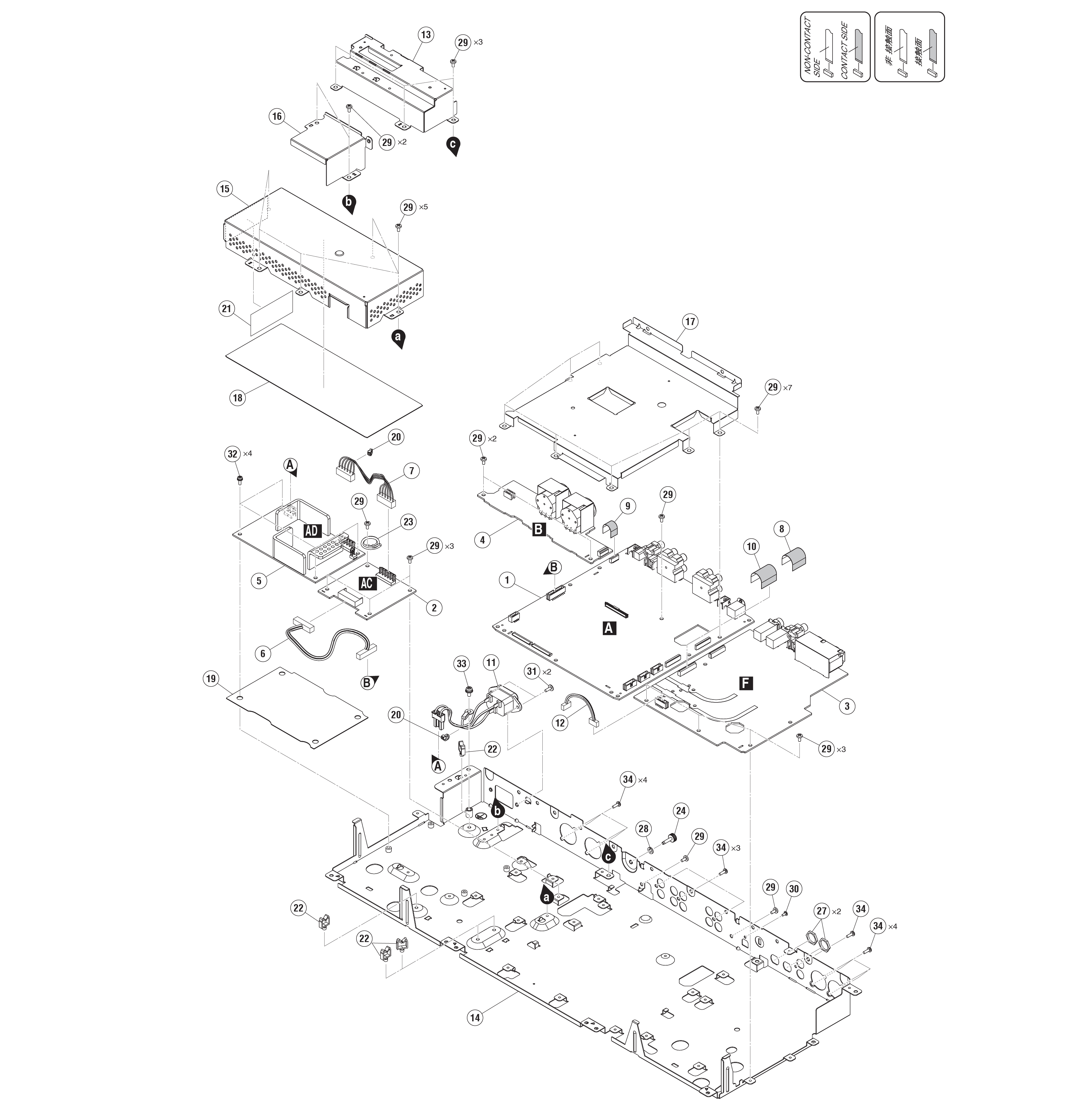 Part Diagrams - XDJ-RX3 CHASSIS SECTION - Instrumental Parts - Pro